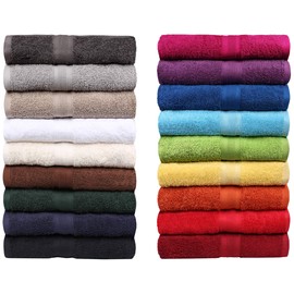 NatureMark Terry Towelling Hand Towels Premium Cotton 20 Trendy Colours in 8 Different sizes.