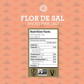 Peruvian Flor De Sal Pink Salt - Nina Muru 3.53oz - Non-GMO Sustainably Sourced in Peru Andes - Used Globally by Top Chefs!