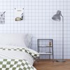 VaryPaper 32" x 354" Minimalist Square Grid Wallpaper Black and