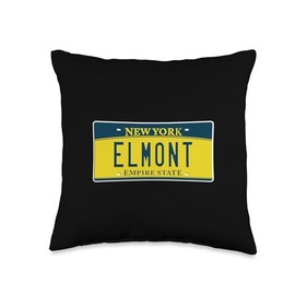 Elmont Long Island NY New York Neighborhood Hometown Throw Pillow