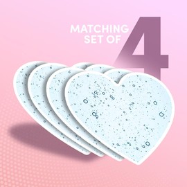 Vinyl Heart Stickers (Set of 4) 10cm - Microscope Bubbles Water Science for Laptops, Tablets, Luggage, Scrap Booking, Fridges #51444