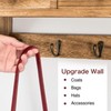 Emfogo Coat Hooks Mounted, Rustic Wood Coat Rack Mount Shelf