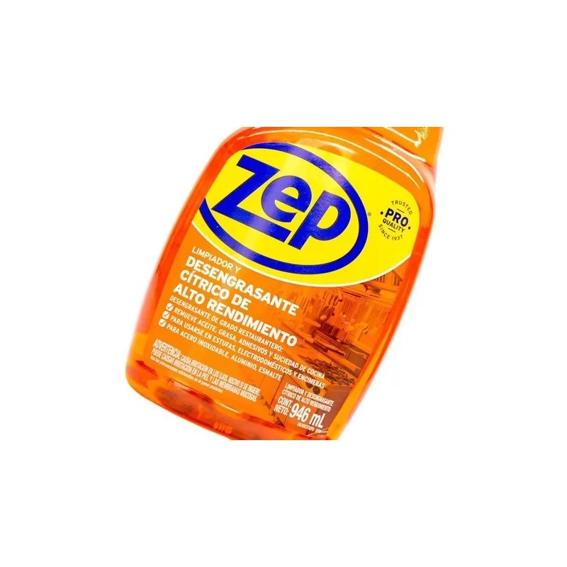Zep Limpiador Desengrasante Remueve Grasa Adhesivos Estufas