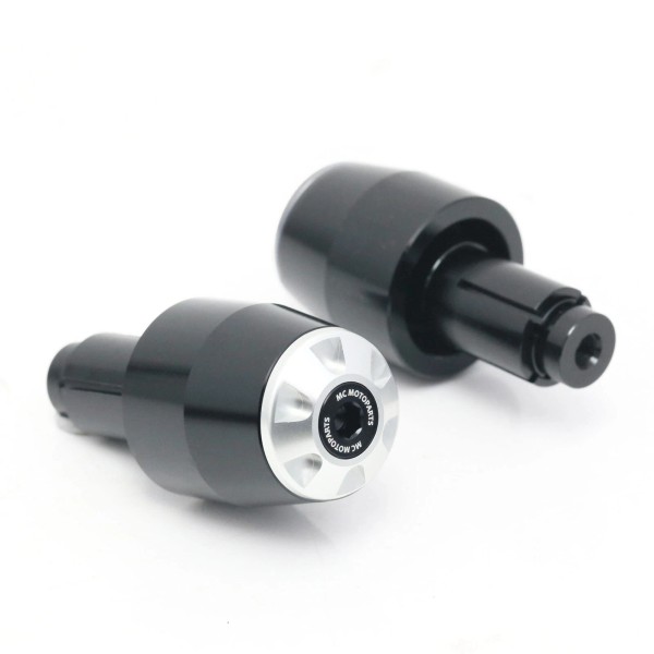 MC Motoparts STORM CNC Silver Handle Bar Ends For Yamaha