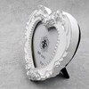 ZXT-parts 3x3 Picture Frame Heart White & Silver Edge Frame.