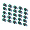 25Pcs/Set Green Mushroom Head Switch IP65 Plastic Mini Button Switches