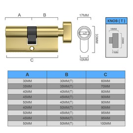 Bwintech 80mm(35/45) Polished Brass Euro Cylinder Lock,Door Barrel Lock,Key/Key with 3 Standard Keys,Anti-Pick,Anti-Bump,Anti Drill,High Security for UPVC,Wooden,Composite Doors