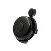 SYSTEM-S Bicycle Bell Shiny in Retro Look Aluminium in Black