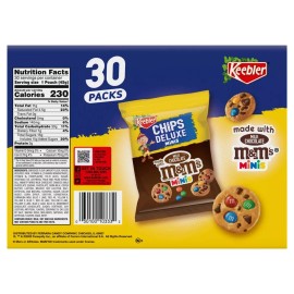 M&M's Keebler Bite Size Cookies made with Milk Chocolate M&M's Minis, 1.6 oz, 30-count