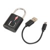 Fingerprint Padlock Biological Recognition Aluminium Alloy USB Rechargeable Support 10