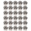 30pcs Metal Cord Lock End Toggle Double Hole Spring Stopper