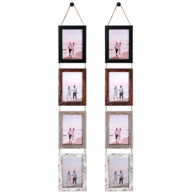 Ubamdom 2 Set 5x7 Hanging Picture Frames Collage with 8