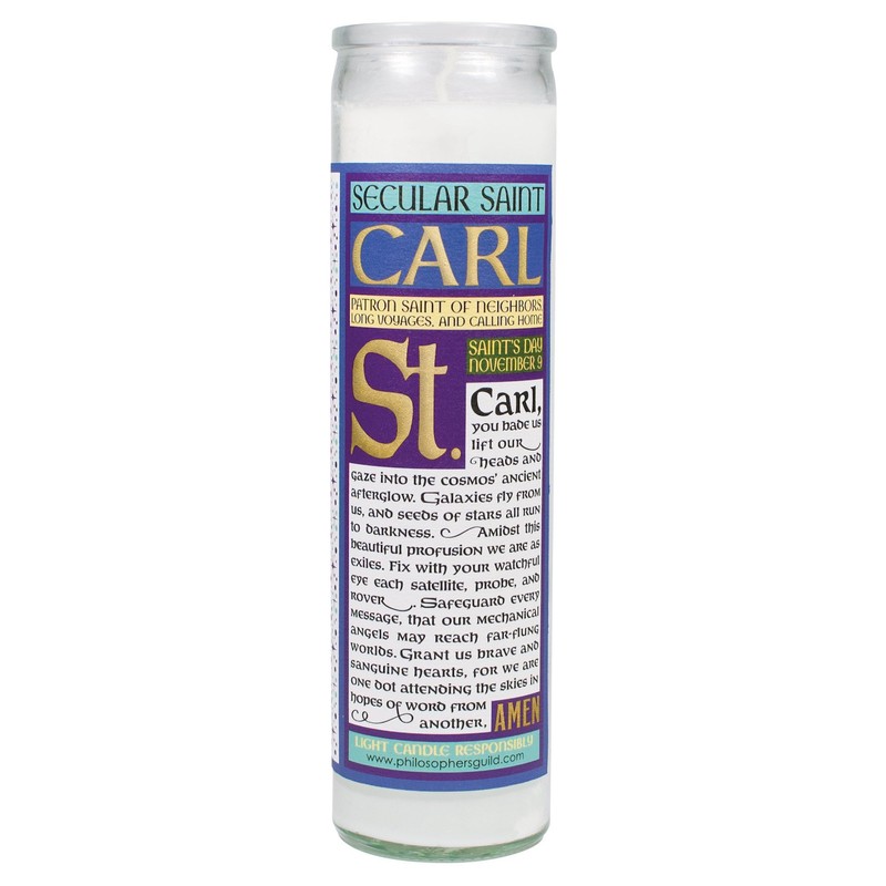The Unemployed Philosophers Guild Carl Sagan Secular Saint Candle -