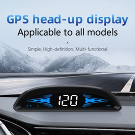 Liiiyuan GPS Speedometer G2, Mph Digital Speedometer for Car with Speed Warning, Fatigue Driving Warning, Heads up Display for Cars Compatible with All Car