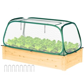 Raised Garden Bed Cover - Large Raised Bed Greenhouse Covers Freeze Protection & Sunblock, Seedlings Plants Growth Cover Against Pests & Animals, Row Covers for Garden in Winter Spring-45"x22"x16"