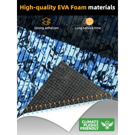 FOCEAN Boat Flooring EVA Foam Boat Decking Marine Flooring Camo Self-Adhesive Diamand Pattern Marine Mats for Boats Yacht Kayak RV 94.5"x47.2", Ocean Camo