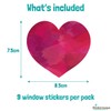 Watercolour Rainbow Heart Window Stickers | Repositionable, Reusable and Removable