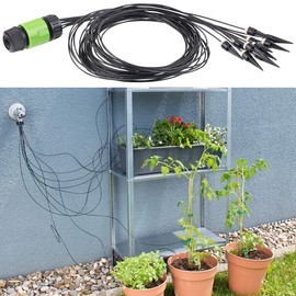 Royal Gardineer Blumenbewässerung: Mikro-Bewässerungssystem mit 10 Bewässerungs-Spitzen für Pflanzen (Bewässerungsspitzen, Tropf Bewässerung, Bewässerungscomputer)