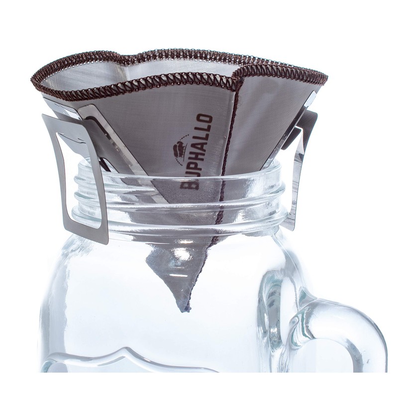 Buphallo Stainless Steel Pocket Drip Filter - Circle Cone #2
