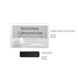 JW Magnetic Badge Holder - Pack of 2 - for Jehovah's Witnesses Convention