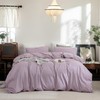 FOSSA Duvet Cover Set 100% Washed Cotton Linen Feel Super