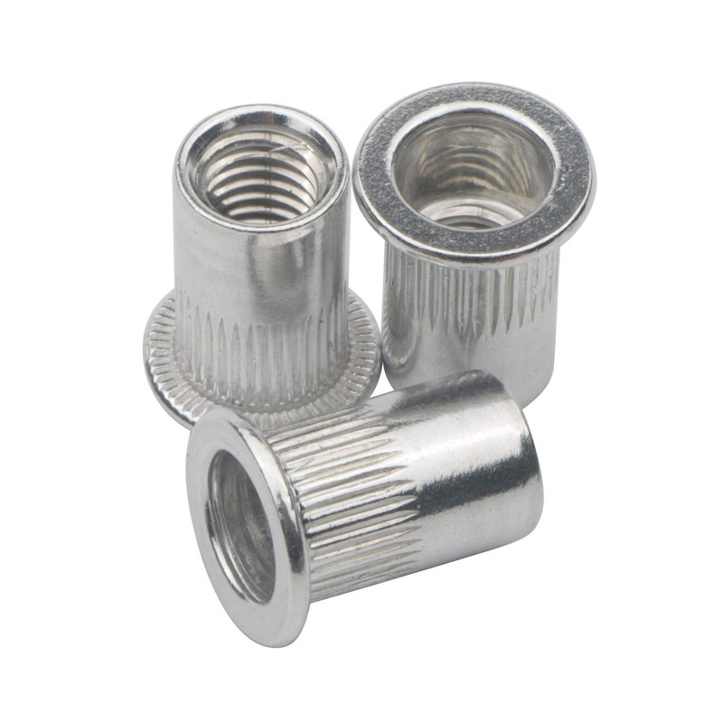 Pxyelec 100pcs M8 Flat Head Aluminium Rivet Nut Blind Insert