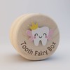 Tooth Fairy Box for Girls, Cute Carved Wooden Box with