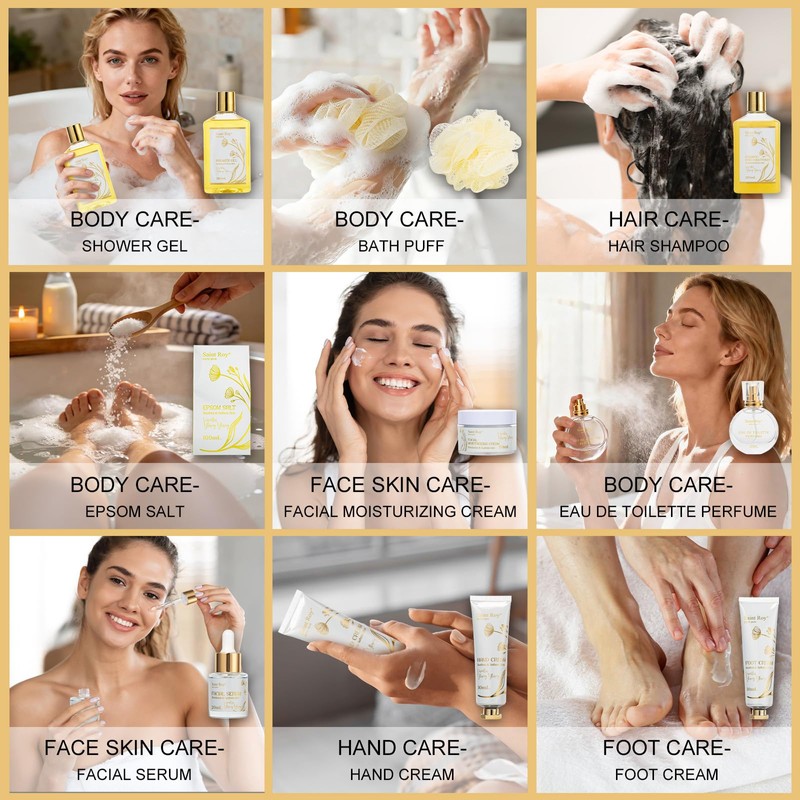 26 Pcs Spa Bath and Body Gift Basket, Vanilla YLANG