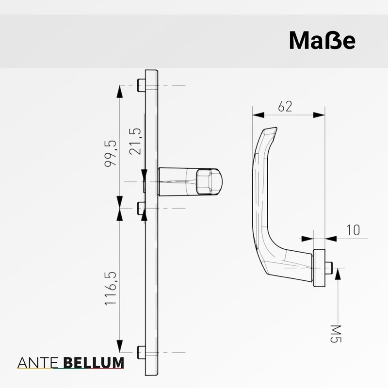 Ante bellum Front Door Handle for Outdoor Doors, Handle Set,