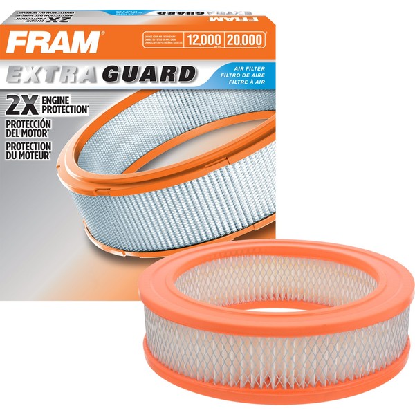 FRAM Extra Guard CA160 Replacement Engine Air Filter for Select American Motors, Checker, Chrysler, Dodge, Fargo, Jeep and Plymouth Models, Provides Up to 12 Months or 12,000 Miles Filter Protection
