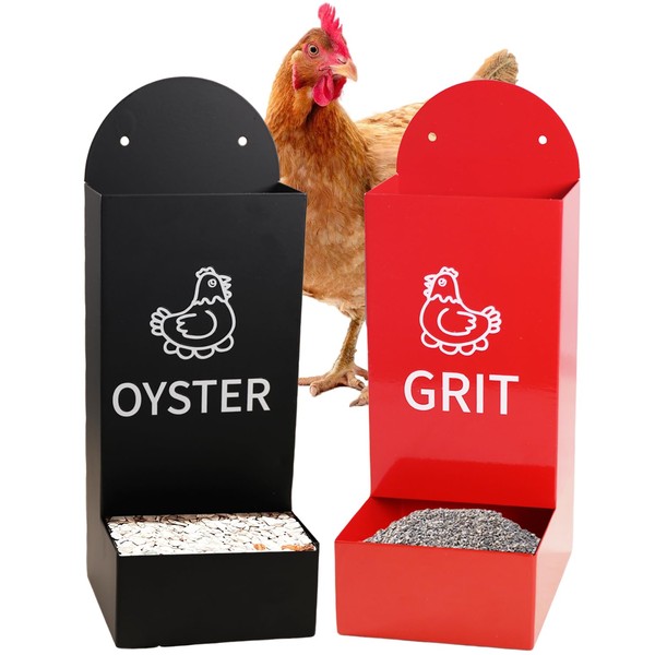 Chicken Oyster Shell Feeder and Grit Feeder Metal Chicken Feeder