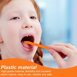 DIFLAX Pack of 40 Plastic Tongue Depressors, Mouth Depressors for Adults and Children, Versatile Plastic Sticks for Crafts, PP Hair Wax Sticks, Ice Sticks Waxing (Colour Mix)