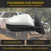 Dasbecan Right Passenger Side Mirror White Compatible with 2014-2022 Toyota