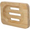 Kandid Eco-Friendly Bamboo Soap Dish with Drainage Slots - Natural
