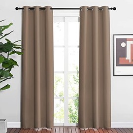 NICETOWN Cortinas Opacas para Ventana, con Ojales en la Parte Superior, para oscurecer la habitación, Aislamiento térmico, Cortinas Verticales