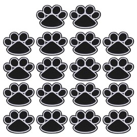 MILISTEN Pack of 20 Dog Paw Puppy Paw Patches Appliqué Embroidery Sticker Patches for Repairing or DIY Decorating Your Jackets Clothes