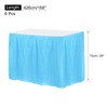 sourcing map 6 Pack Light Blue Plastic Table Skirts, 29