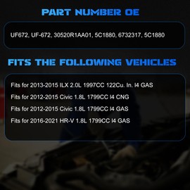 YOMALL 4PCS UF672 Ignition Coils Ignition Coils Pack Fits for 2013-2015 ILX 2.0L, 2012-2015 Civic 1.8L, 2016-2021 HR-V 1.8L, 30520R1AA01 Aftermarket Parts