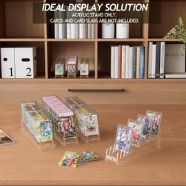 12 Tier Acrylic Card Display Stand,Clear Thickened Versatile Display Shelf for PSA/CGC Card,Trading Card Slabs(35PT-130PT),Magnetic Card Holder ,Ultra Pro Protectors,Graded Cards,Sport Cards (2Pack)
