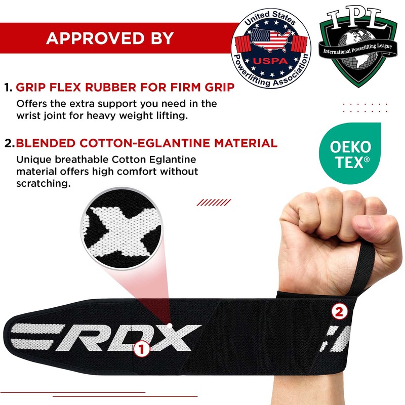RDX Wrist Wraps for Gym Strength Training Weight Lifting Fitness