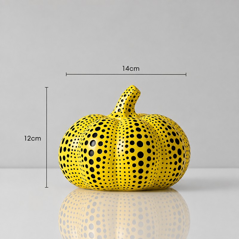 Funny Owl & Pumpkin Figurine Decorative Statue for Fall, Halloween