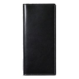 BlancCouture Super Organization Notebook Size Leather Custom Notebook Cover Antique Leather A4 Four-fold Noir (Black)