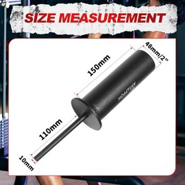 AHTAPFON Gym Pin Extender with 1 x Spring Clip, Weight Stack Pin, Weight Extender Pin, Fits Add 2 Inch Weight Plates for Cable Machine, Fitness Equipment for Home Gym (10 mm × 110 mm)