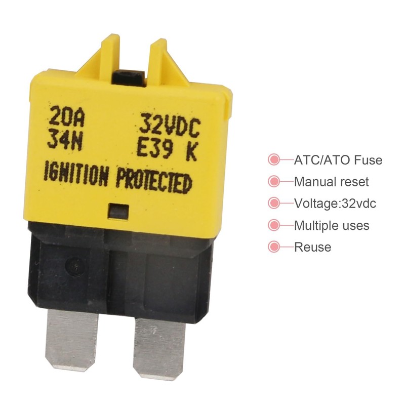 Gloaso 12V - 32V Manual Reset Fuse Circuit Breaker ATC/ATO