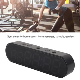 Portable Gym Timer Sports Interval Timer USB Fitness Workout Timer Alarm Clock LED Display Digital Clock Automatic Brightness Dimmer for Home Gym Office Classroom