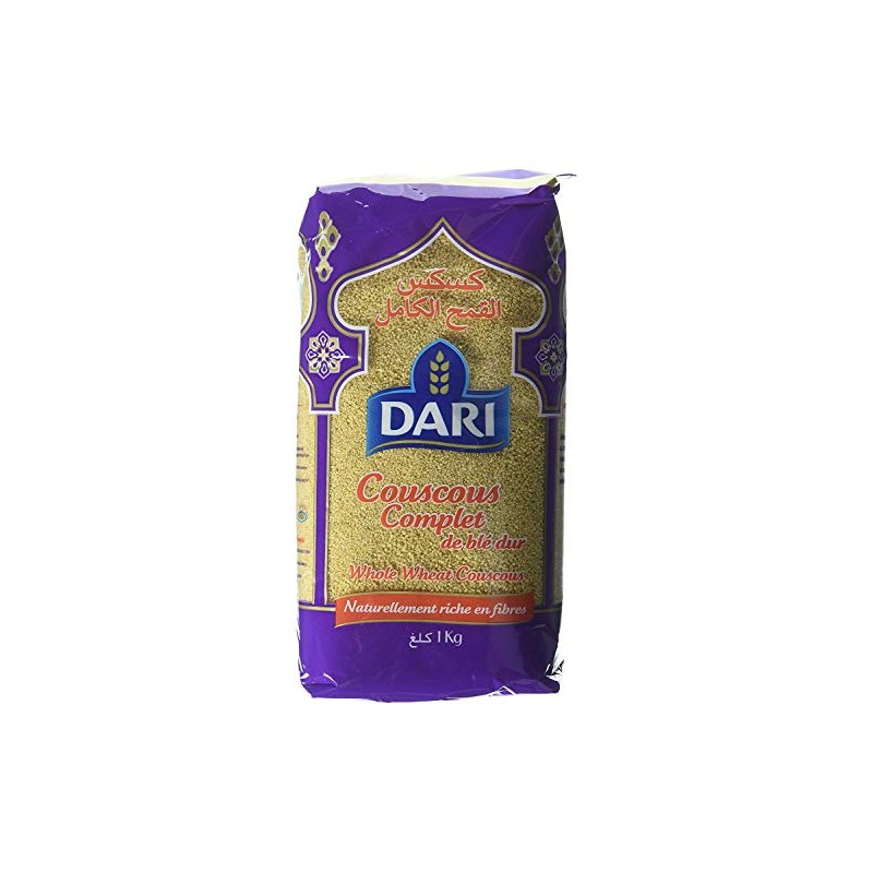 Dari Premium Moroccan Couscous (Whole Wheat), 2.2 Pound (1.0 Kg)