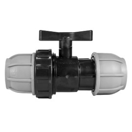 MDPE Water Supply Pipe connectors Flow Valve to Adjust The Water Flow or Turn on/Off,10 bar Pressure Rating,Removable Safety Handle (50mm)