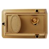 NU-SET 2105-3 Spring Night Latch with Holdback Button, Bronze