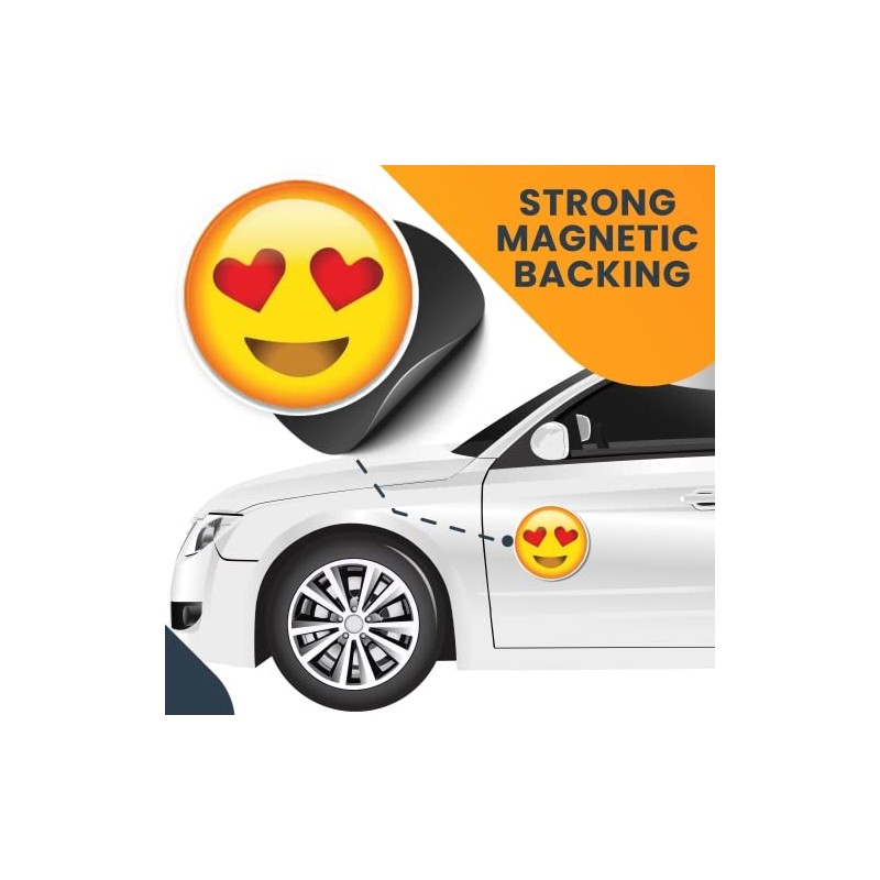 Heart Eyes Emoji Magnet Decal Perfect for Car or Truck