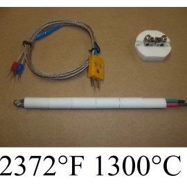 Thermomart Digital Kiln Pyrometer Gauge Pottery Glass Ceramic Thermocouple Protection Tube